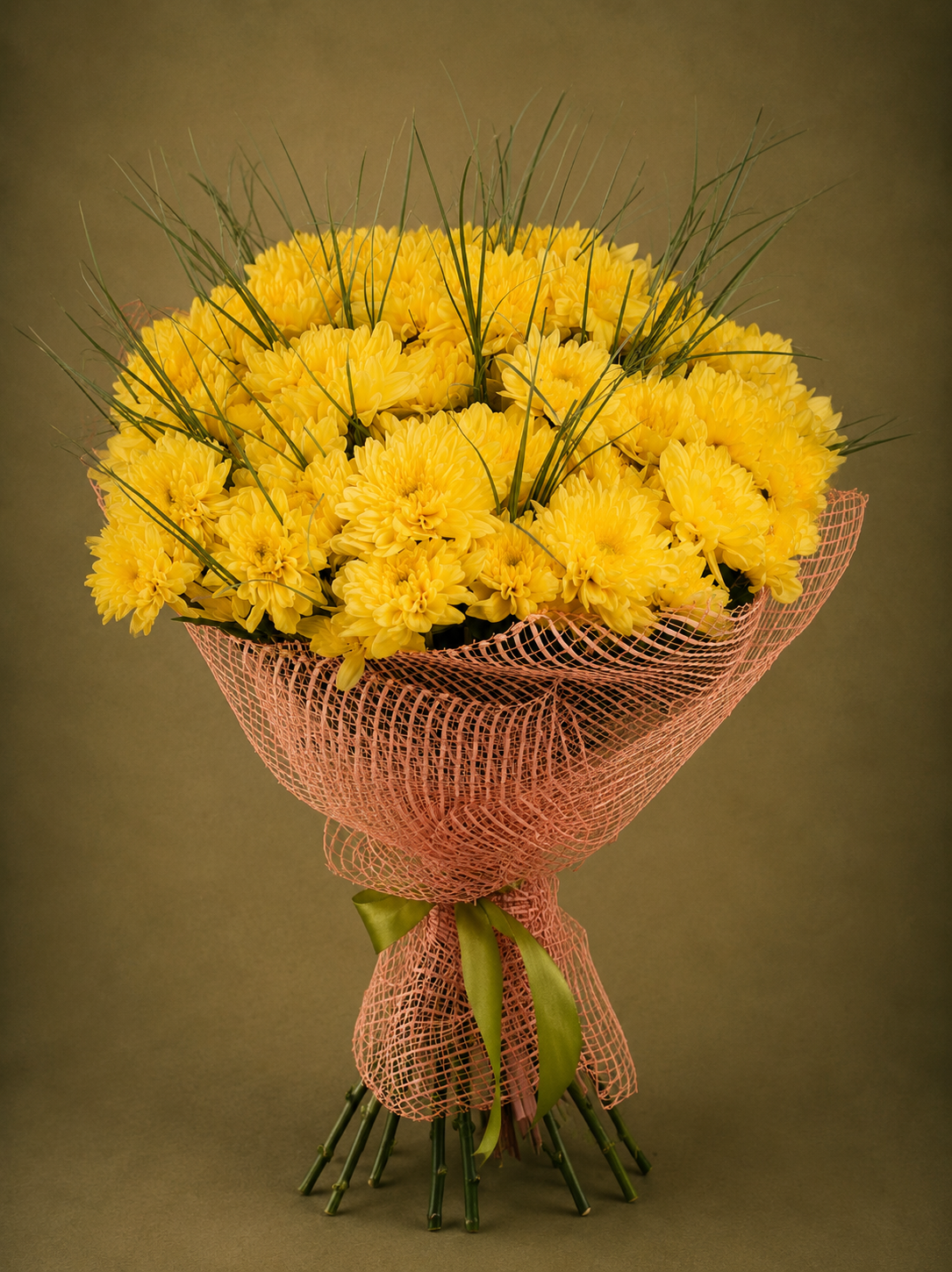 12 Yellow Сhrysanthemums